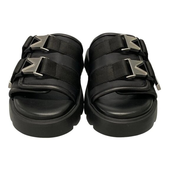 BOTTEGA VENETA - Black Chemical Fiber Leather Rubber Men's Sandals 607-080425 - Picture 5 of 12